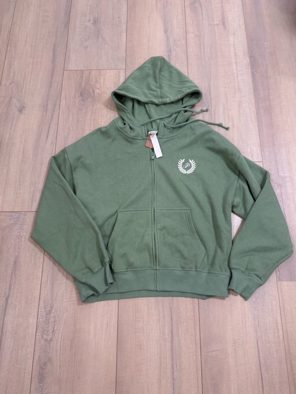 PINK Victoria's Secret Light Green Zip-Up Hoodie